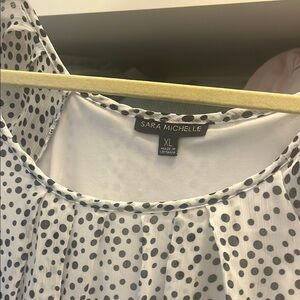 Sara Michelle Black and White Polka Dot Top
